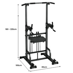 Powertrain Pull-Up & Dip Power Tower Multifunction Strength Training Station
