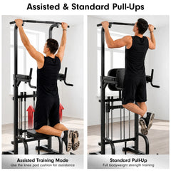 Powertrain Pull-Up & Dip Power Tower Multifunction Strength Training Station