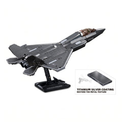 Sluban B1186 Model Kit 1:44 J35 Carrier Fighter Chinese Stealth Jet Plane Modern PLAAF Building Blocks DIY Set Toy