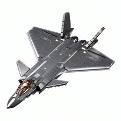 Sluban B1187 Model Kit 1:44 J20 Mighty Dragon Chinese Stealth Fighter Jet Plane Modern PLAAF Building Block DIY Set Toy