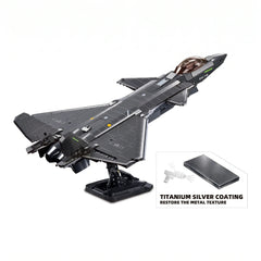 Sluban B1187 Model Kit 1:44 J20 Mighty Dragon Chinese Stealth Fighter Jet Plane Modern PLAAF Building Block DIY Set Toy