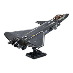 Sluban B1187 Model Kit 1:44 J20 Mighty Dragon Chinese Stealth Fighter Jet Plane Modern PLAAF Building Block DIY Set Toy