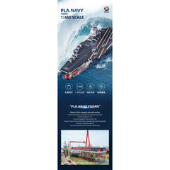 Sluban B1188 Model Kit 1:450 Aircraft Carrier Fujian Type 003 Chinese PLAN Warship Navy Vessel Boat Blocks DIY Set Toy