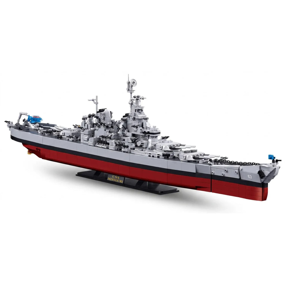 Sluban B1291 Model Kit 1:350 USS Missouri BB63 Mighty Mo Battleship Warship WWII Navy Vessel Boat Blocks DIY Set Toy