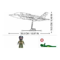 Sluban B1361 Model Kit 1:44 F35 Lightning Stealth Fighter Jet Plane Modern USAF Air Force Building Blocks DIY Set Toy