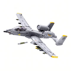 Sluban B1362 Model Kit 1:44 A10 Warthog Thunderbolt Attack Jet Fighter Plane USAF Military Building Blocks DIY Set Toy