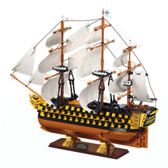 Sluban B1552 Model Kit 1:200 HMS Victory Sailing Battleship Warship Navy Vessel Boat Military DIY Construction Set Toy