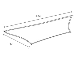 Wallaroo Rectangular Shade Sail 2 x 2.5m