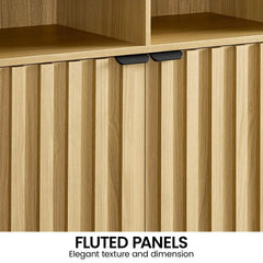 Sarantino Eleni 2-Door Sideboard Buffet Hallway Cabinet Storage Console Cupboard in Natural