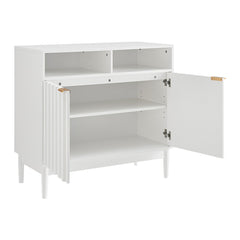 Sarantino Eleni 2-Door Sideboard Buffet Hallway Cabinet Storage Console Cupboard in White