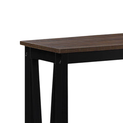 Sarantino Cielo 2-Tier Console Table Dark Walnut