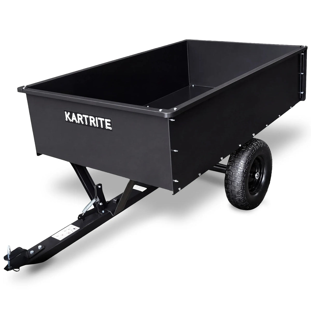 Kartrite 816kg Heavy-Duty Steel Dump Cart with Quick-Release Dumping Handle