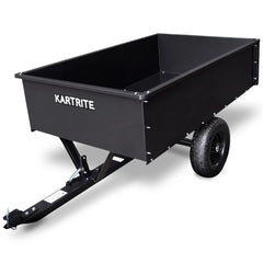 Kartrite 816kg Heavy-Duty Steel Dump Cart with Quick-Release Dumping Handle