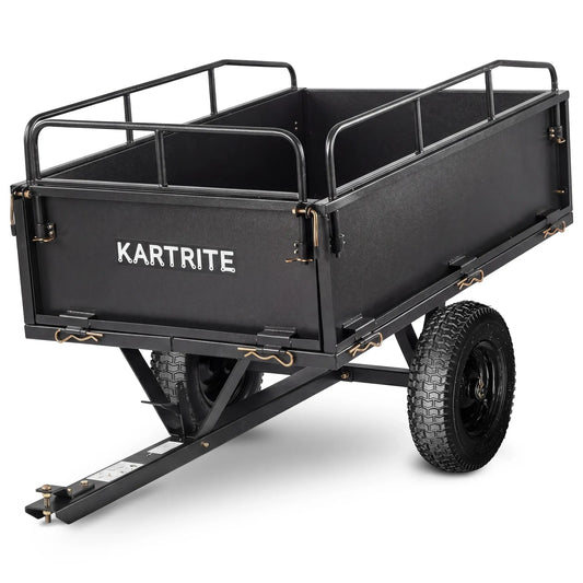 Kartrite 430kg Heavy Duty Steel Dump Cart with Foot Pedal Dumping System