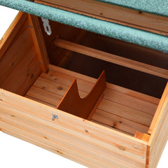 Furtastic Large Wooden Chicken Coop Rabbit Hutch Nesting Box Fir Wood