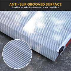 Kartrite 6ft Aluminium Wheelchair Ramp with Handrails 386kg Capacity 72cm Width