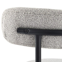 Luxe Boucle Cushioned Elsa Dining Chairs in White Quartz