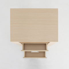 2X Bedside Table Side Storage Cabinet Nightstand Bedroom 2 Drawer 1 Shelf ZURI OAK