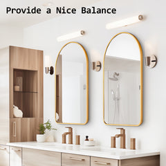 2 Set Wall Arch Mirror Arc Aluminum Frame Bathroom 50x80cm GOLD