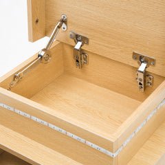 2X Bedside Table 3 Drawers RGB LED Bedroom Cabinet Nightstand Gloss GLORY OAK