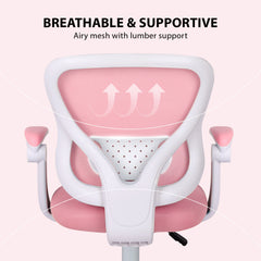 Kids Desk Chair - Children Office Study Seat with Footrest CILO - Pink