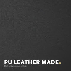 Office Desk Chair - PU Leather Home Office Swivel Chair Computer Seat BLACK
