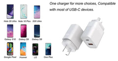 BDI 25W PD Quick Charger AU plug with USB-A and Type-C Ports