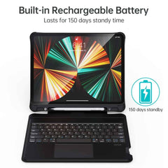 CHOETECH BH-017 Bluetooth Keyboard with Touchpad and Backlight for iPad Pro 10.9 " (Black)