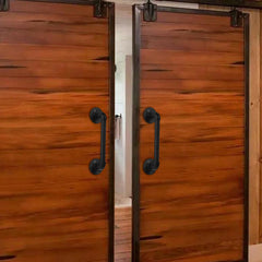 2Pcs Sliding Barn Door Handle 14 inch 36cm Industrial Pipe Door Pull Handle, Grab Bar, Towel Bar
