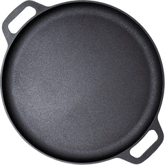 13.5" 35cm Pre-Seasoned Cast Iron Pizza Baking Pan Cooking Griddle Stove Oven Grill Campfire