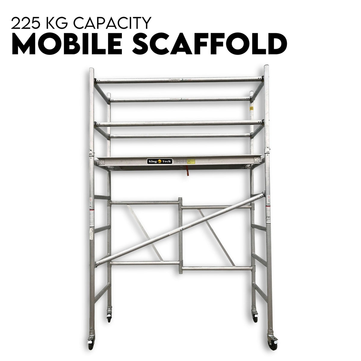3.0M Aluminium Scaffold Mobile Tower Single Width Platform Height AU Standard