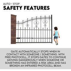 Swing Gate Opener Automatic Full Solar Power Kit Remote Control
