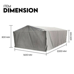7X5 TRAILER CAGE CANVAS COVER (600mm) Heavy Duty Canvas Best Quality Waterproof