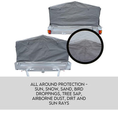 8X5 BOX TRAILER CAGE CANVAS COVER (900mm) 3 FOOT Thick Rip Resistant Waterproof