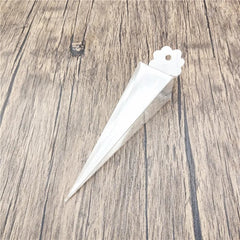 50 Pack of Clear Pyramid Triangle Shaped Small Clear Gift Box - Bomboniere Jewelry Gift Party Favor Model Candy Chocolate Soap Box