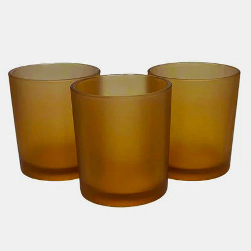20 Pack Brown Frosted Glass Votive Tealight Candle Holders House Party Centerpiece Xmas Wedding Decor Glass Candlestick Party Decorations Bridal Valentines Event