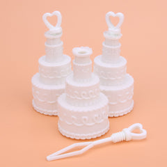100 Pack Wedding Cake Blow Bubble Bottles White Plastic 6cm High Bomboniere Favour Guest Gift