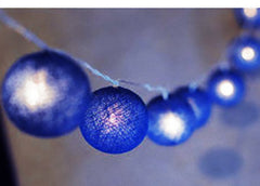 20 Ball Dark Blue 3m String Light Battery Box 5cm Cotton Ball  Christmas Birthday Boy Special Occasion Decoration