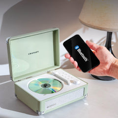 Crosley Cruiser Portable Retro CD Player with Stereo Bluetooth Speakers, FM Radio - Mint