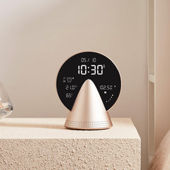 Lexon Conic Radio Alarm Clock With Fm & Built-In Bluetooth Speaker - Gold
