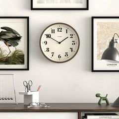 Newgate Number Four Theatre Wall Clock-Faux Dark Wood