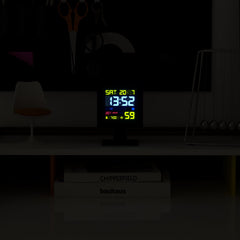 Newgate Monolith Lcd Alarm Clock Black