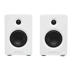 Victrola Automatic Turntable + Victrola Tempo Bookshelf Speakers Bundle - White