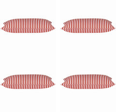 Pack of 4 Dandi Red & White Rectangle Cushion Covers