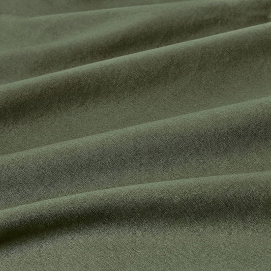 100%  Cotton Vintage Washed Bed Quilt Cover Set - Khaki Green - Super King Size