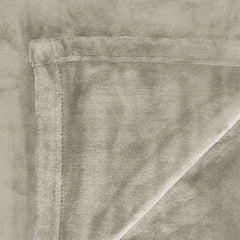 In 2 Linen 350GSM Plush Ultra Soft Velvet Touch Blanket Taupe Double/Queen