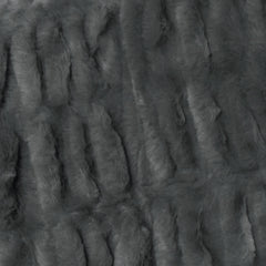 Harper Soft Ruched Pattern Faux Fur Throw Rug 127 x 152 cm Charcoal