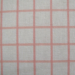 Cotton Grid Checks Oblong Table Cloth Coral 130 x 180cm