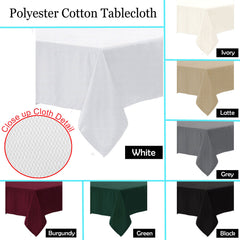 Polyester Cotton Tablecloth Burgundy 180 cm Round