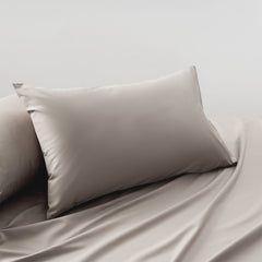 Accessorize Stone 400TC Bamboo Cotton Pair of Standard Pillowcases 48 x 73 + 15cm